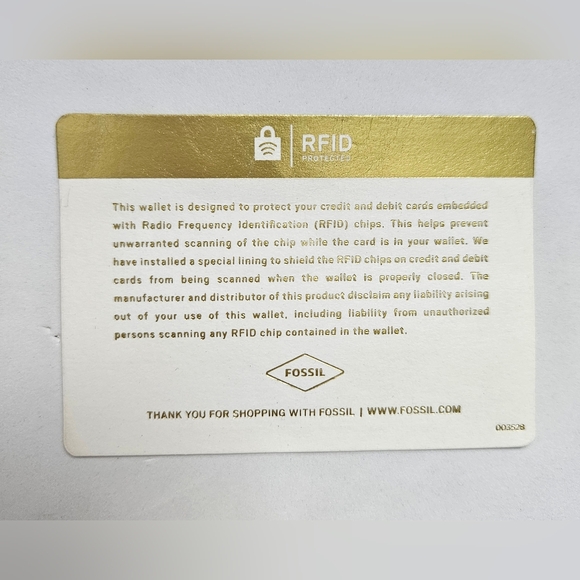 FOSSIL  Zip Bifold RFID Protected Black  Leather Wallet - Picture 8 of 8